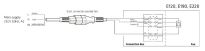 Schemat podłączenia elektrycznego wentylatora dachowego VILPE E220S/160.