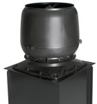 Wywietrznik S 125 250x250 VILPE czarny na kominie / cokole wykonanym z blachy.