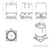 Wentylator dachowy VILPE ECO125S FLOW wymiary.