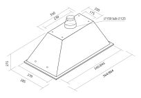 Okap podszafkowy OK-6 LINEA inox TOFLESZ wymiary.